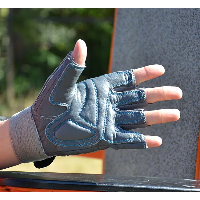 Перчатки для фитнеса MADMAX MFG-921 Voodoo Mid grey/light blue