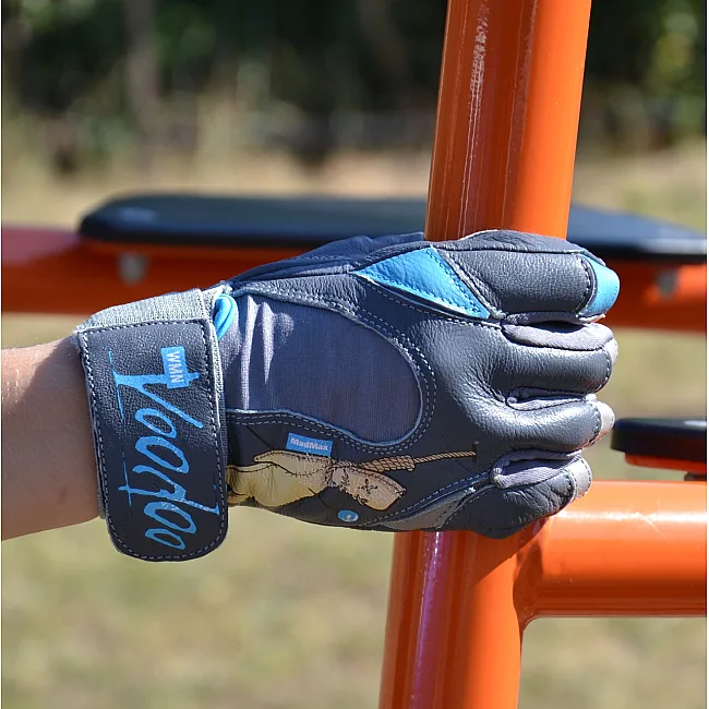 Перчатки для фитнеса MADMAX MFG-921 Voodoo Mid grey/light blue