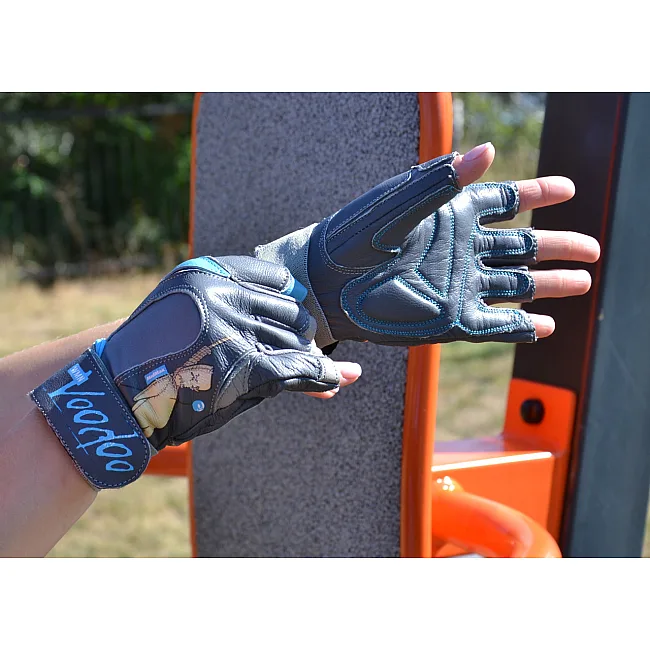 Перчатки для фитнеса MADMAX MFG-921 Voodoo Mid grey/light blue