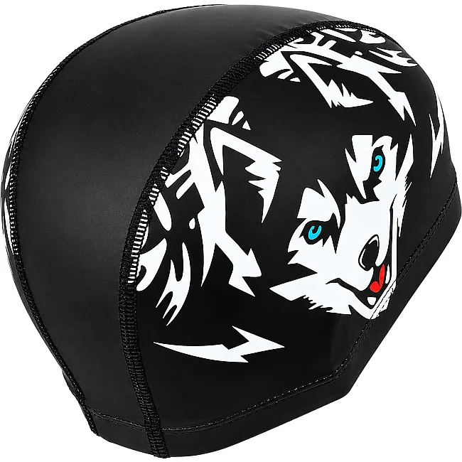 Шапочка для бассейна текстильная MADWAVE Husky M058301 (Черный)