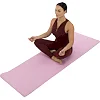Коврик для йоги и фитнеса TPE двухслойный ZELART FI-1515 183x61x0,4см (Розовый-мятный)