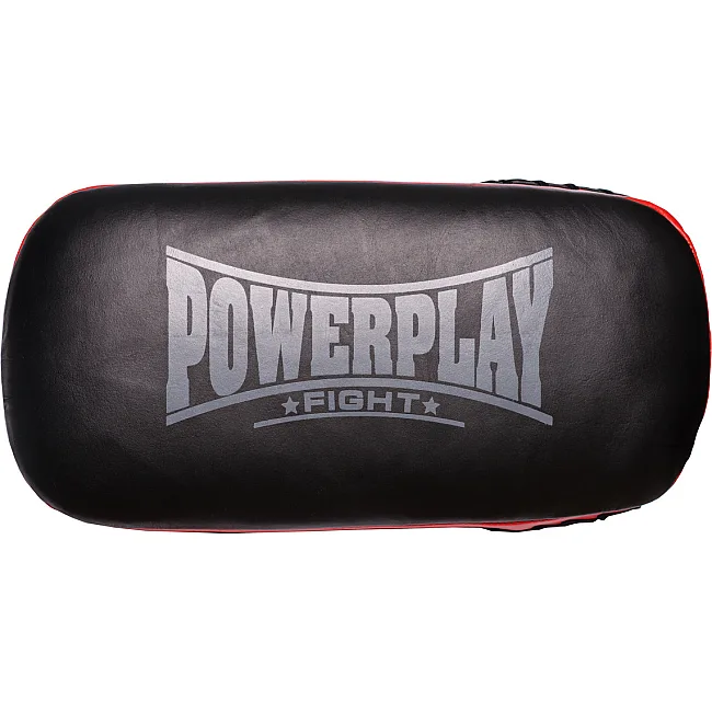 Пада для тайского бокса POWERPLAY 3064 Черно-Красные Кожа