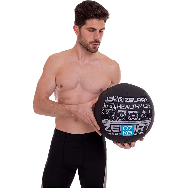 Мяч набивной медицинский для кроссфита WALL BALL ZELART
 FI-2637-7 7кг