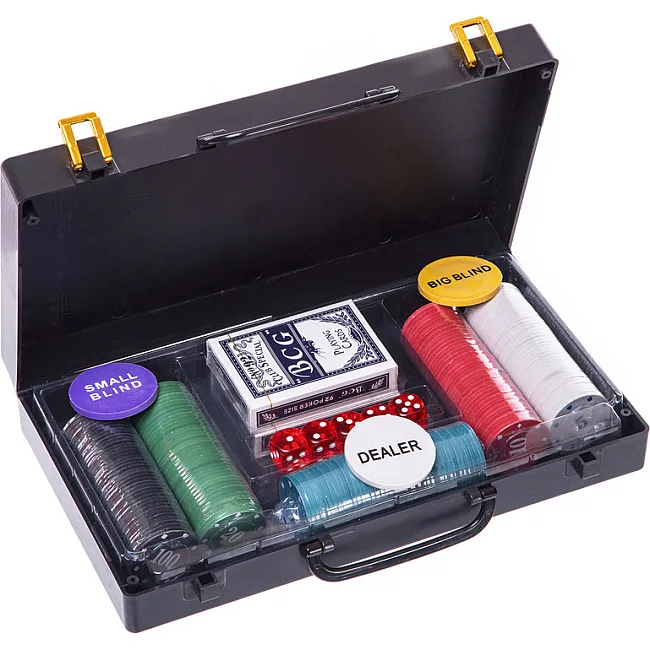 Набор для покера в пластиковом кейсе Poker game set Poker game set SP-SPORT
 200S-E 200 фишек