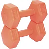 Гантели композитные POWERPLAY 4124 Hercules 2*1 кг. Оранжевые (пара - 2шт.)