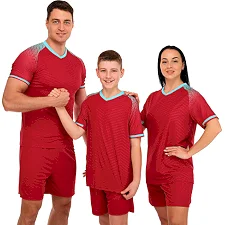 Футбольная форма комплект футболка и шорты LIDONG JG-6321 4XS-XXL (Бордовый)