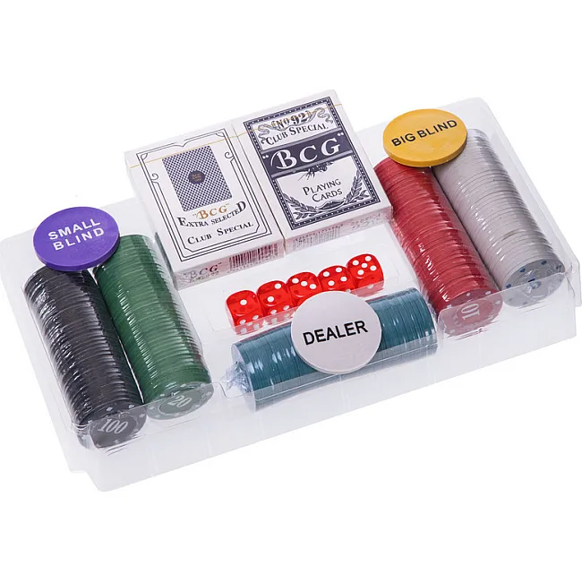 Набор для покера в пластиковом кейсе Poker game set Poker game set SP-SPORT
 200S-E 200 фишек