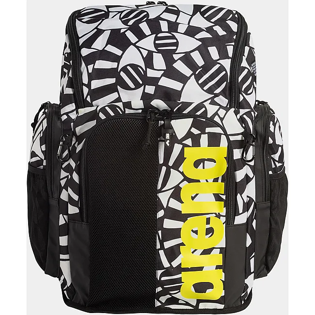 Спортивный рюкзак Arena SPIKY III BACKPACK 45 ALLOVER 45L черный, белый, желтый 54x36x27 см