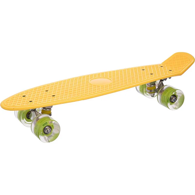 Пенни борд Penny Board круизер пластиковый со светящимися колесами 22