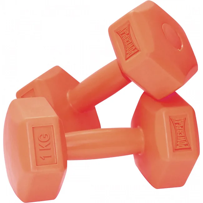 Гантели композитные POWERPLAY 4124 Hercules 2*1 кг. Оранжевые (пара - 2шт.)