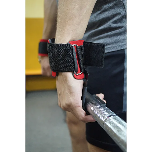 Гаки для тяги на зап'ястя POWER SYSTEM PS-3310 Hardcore Hooks Black/Red
