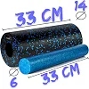 Масажний ролик (роллер) гладкий PowerPlay PP-4348 2 in 1 EPP Foam Roller Чорно/Синій (33x14см.)
