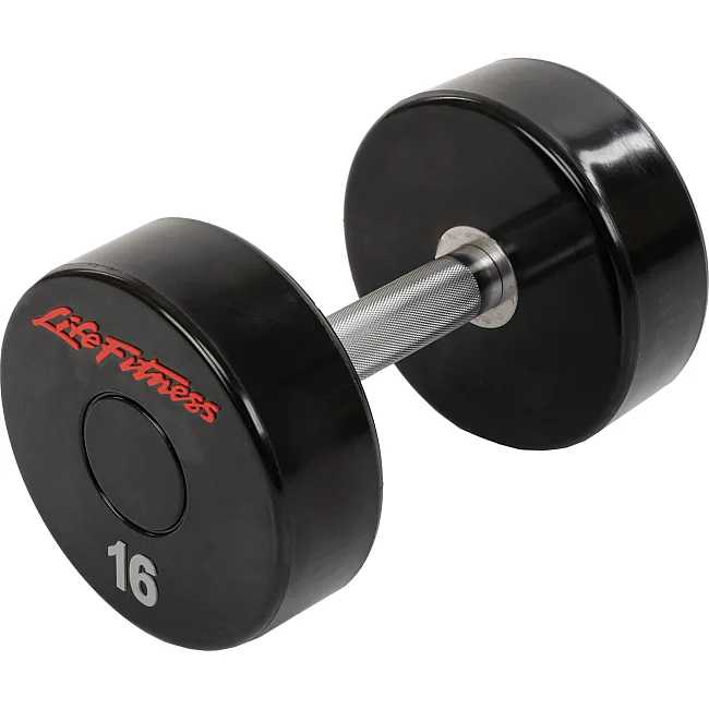 Гантель профессиональная
 с полиуретановым покрытием LIFE FITNESS SC-80081-16 1шт 16кг