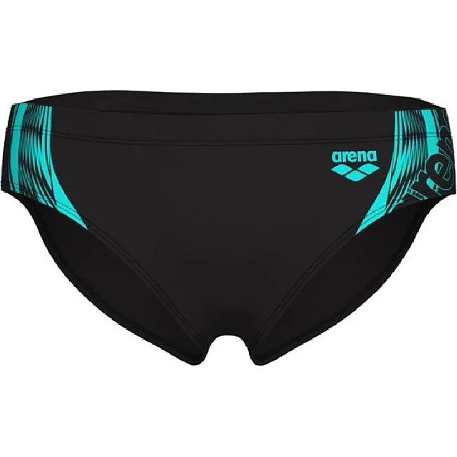 Плавки мужские Arena SWIM BRIEFS GRAPHIC черный, бирюзовый