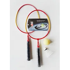 Набор мини для бадминтона FLASH Set MB-125 (2ракетки+1волан+ 1 м&яч+чехол прозрачный)
