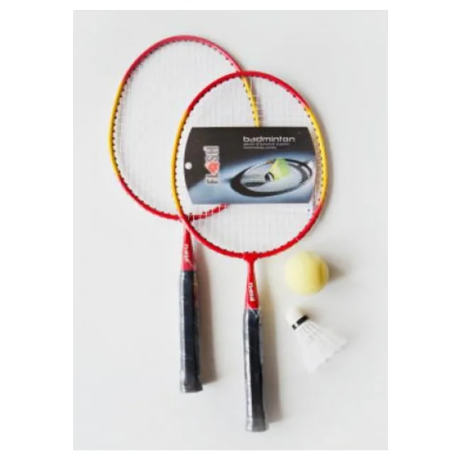 Набор мини для бадминтона FLASH Set MB-125 (2ракетки+1волан+ 1 м&яч+чехол прозрачный)