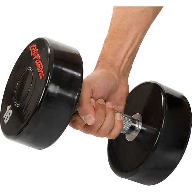 Гантель профессиональная
 с полиуретановым покрытием LIFE FITNESS SC-80081-16 1шт 16кг