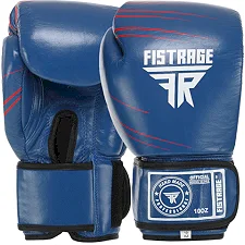 Перчатки для бокса кожаные FISTRAGE VL-6631 (Синий)