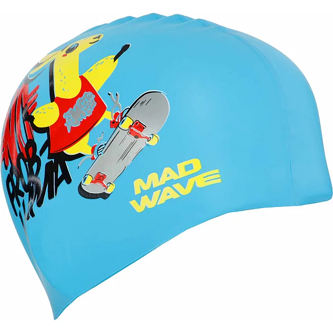 Шапочка для бассейна
 силиконовая юниорская MADWAVE
 Junior LLAMA M057910 (Голубой)