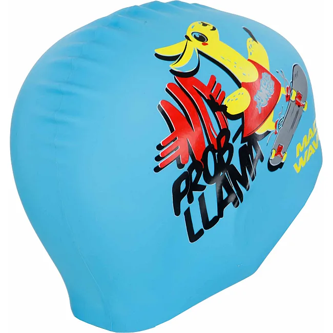 Шапочка для бассейна
 силиконовая юниорская MADWAVE
 Junior LLAMA M057910 (Голубой)