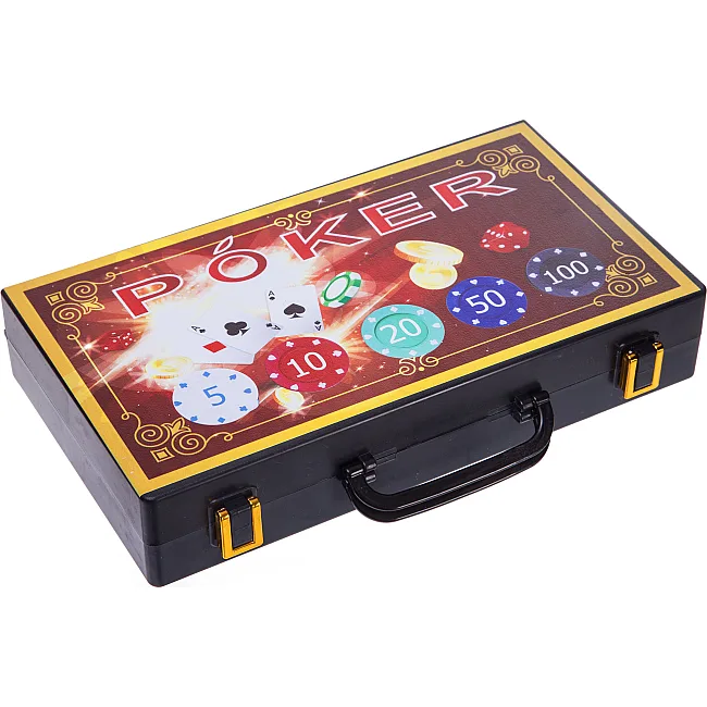 Набор для покера в пластиковом кейсе Poker game set Poker game set SP-SPORT
 200S-E 200 фишек