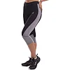 Распродажа! Лосины леггинсы спортивные женские короткие (3/4) UNDER ARMOUR E304 (Черный-серый)