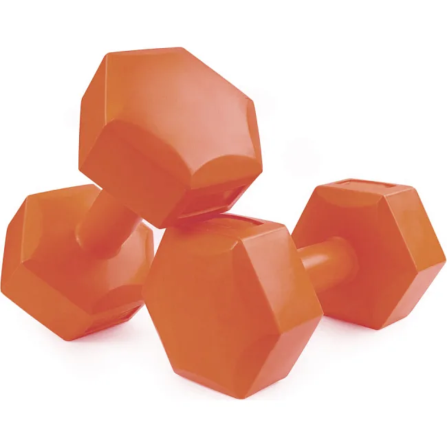 Гантели композитные POWERPLAY 4124 Hercules 2*1 кг. Оранжевые (пара - 2шт.)