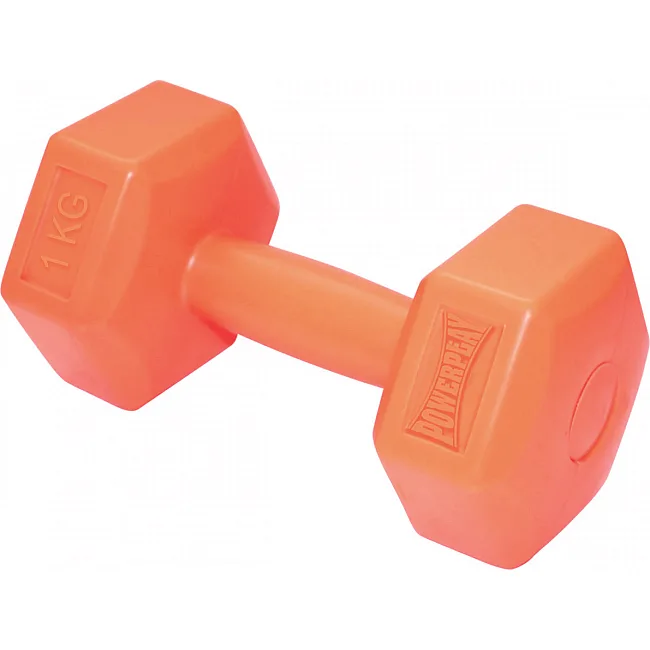 Гантели композитные POWERPLAY 4124 Hercules 2*1 кг. Оранжевые (пара - 2шт.)