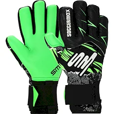 Воротарські рукавички професійні із захистом пальців SOCCERMAX FB-8244 7-11 (Чорний-зелений)