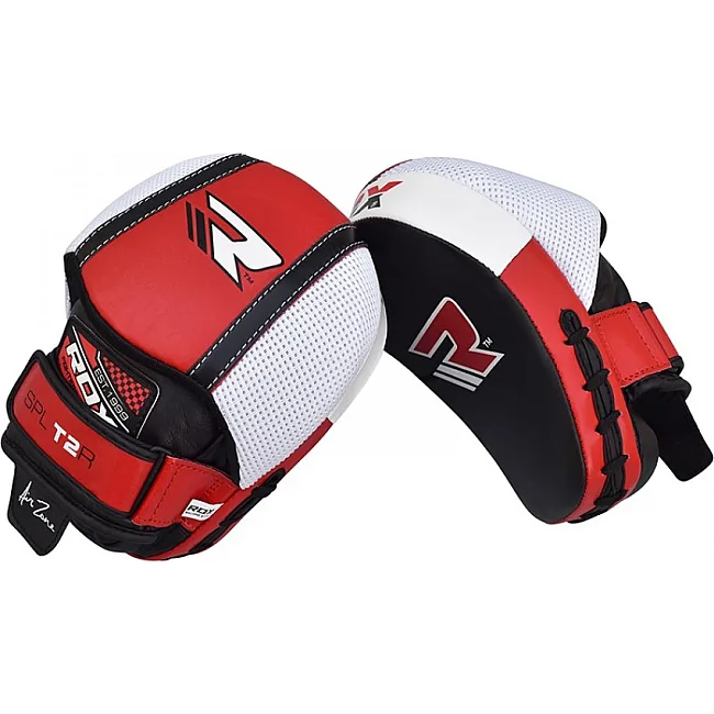 Боксерские лапы RDX Leather Red