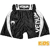 Детские шорты для бокса Venum Elite Boxing Shorts Black White