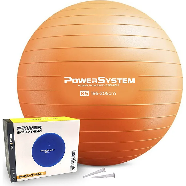 Фітнес м'яч (фітбол) POWER SYSTEM PS-4018 Ø85см PRO Orange