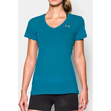 Футболка жіноча Under Armour Womens Slub V-Neck Aqua Blue