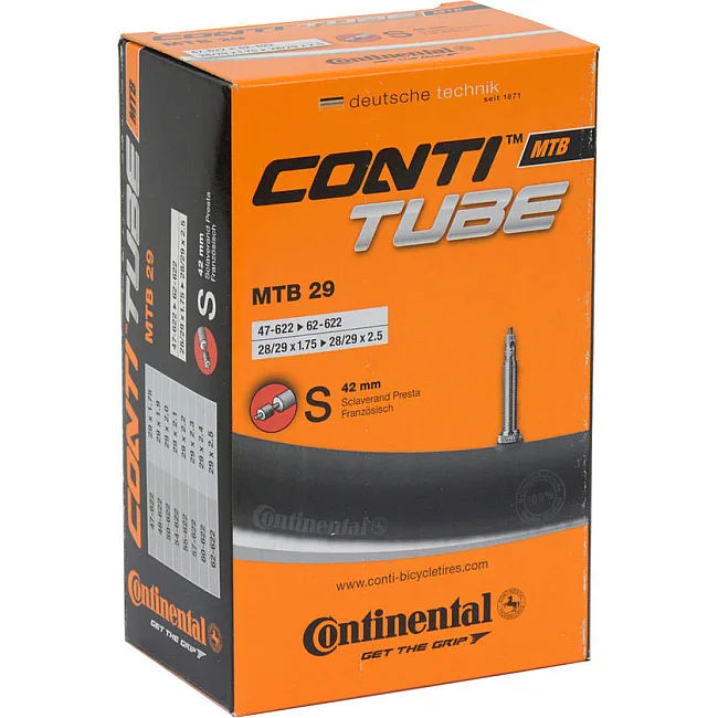 Камера для велосипеда CONTINENTAL MTB 29", 47-622->62-622, S42, 240 г