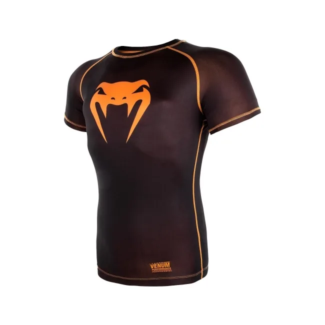 Компрессионная футболка VENUM Contender 3.0s Short Sleeve Black/Orange