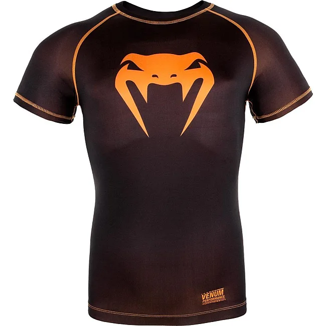 Компрессионная футболка VENUM Contender 3.0s Short Sleeve Black/Orange