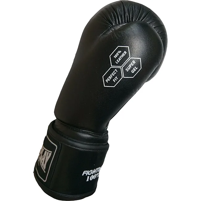 Перчатки для бокса POWERPLAY 3088 Impulse Черные (натуральная кожа)
