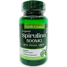 Пищевая добавка Earths Creation Spirulina 500 mg - 100 таб