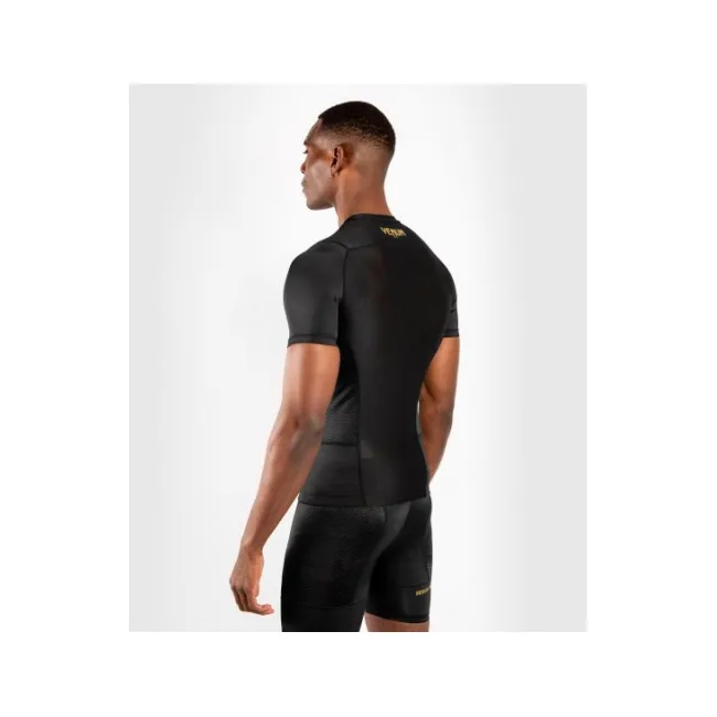 Рашгард з коротким рукавом VENUM G-Fits Black Gold