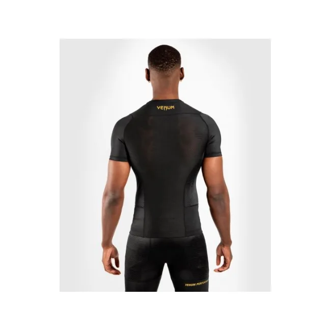 Рашгард з коротким рукавом VENUM G-Fits Black Gold