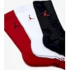 Шкарпетки NIKE U J ED CUSH PLY CREW 6PR - 144 чорний, білий, червоний