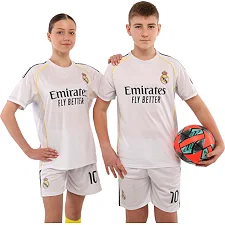 Футбольна форма дитяча із символікою клубу REAL MADRID MBAPPE 10 домашня 2026 SP-SPORT CO-7339 (Білий)