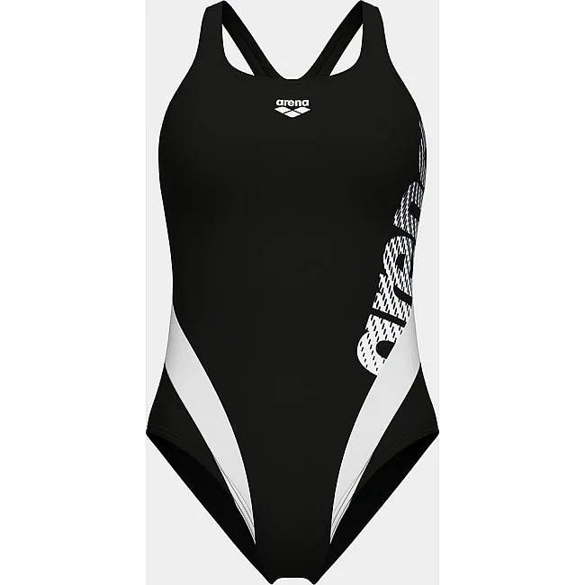 Купальник закритий для жінок Arena STRIPEFLO SWIMSUIT SWIM PRO BA чорний, білий (для жінок)