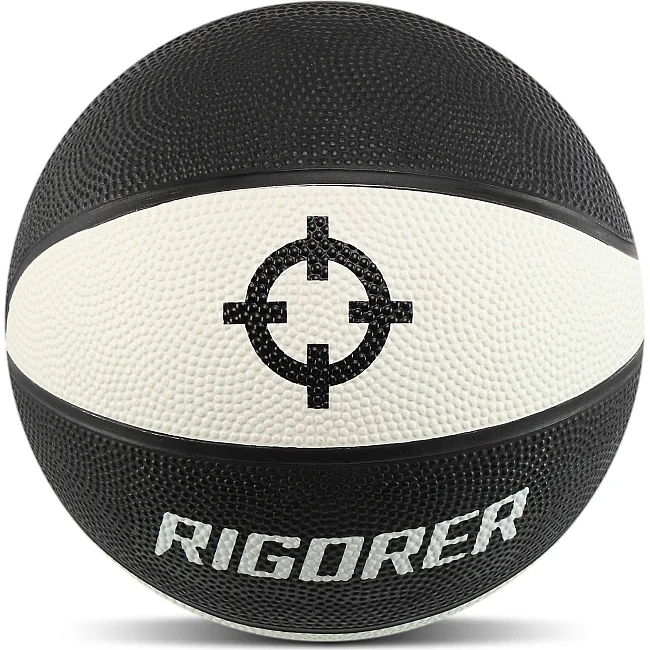 Баскетбольный мяч резиновый детский RIGORER Z322130086 (Белый-черный)