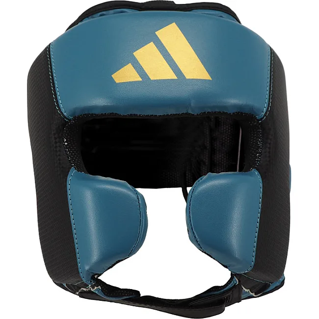 Боксерський шолом Adidas Power 50 блакитний/чорний/золотий | C50HG