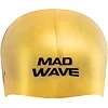 Двухсторонняя шапочка для плавания силиконовая для взрослых MADWAVE It bites reversible M055430 (Черный-золотой)
