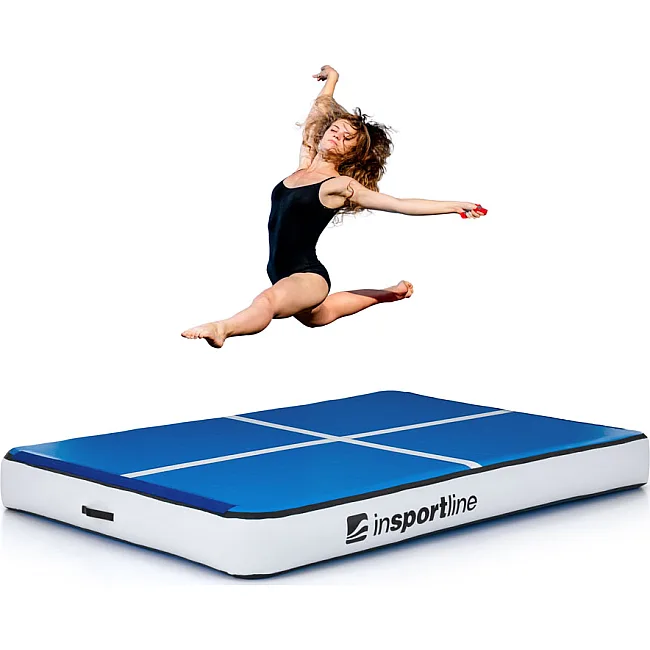 Надувной коврик inSPORTline Aircase 200x140 см, бело-синий