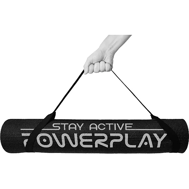 Коврик для йоги и фитнеса POWERPLAY 4010 PVC Yoga Mat Черный (173x61x0.6)