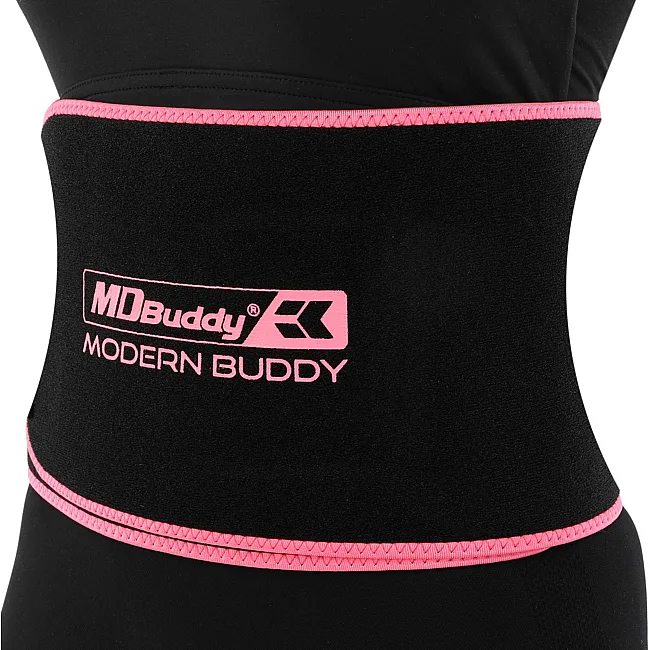 Пояс для похудения
 MDbuddy FI-2636
 110смх20смх3мм (Черный-розовый)