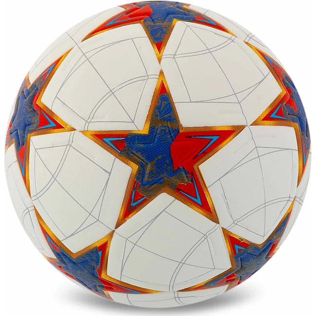 Футбольний м'яч SELECTARS SP-SPORT FB-7586 №5 PU (Білий-червоний)